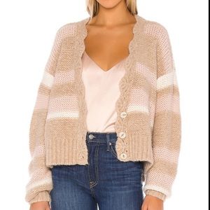 NWT free people fine time cardigan in latte